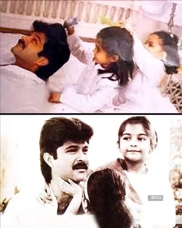 Bollywood actor Anil Kapoor gets nostalgic while he shares his old photo with two super girls in his life Sonam Kapoor and Rhea Kapoor.