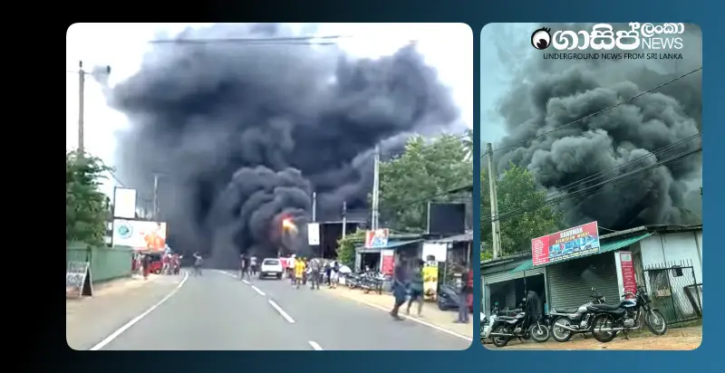 kurunegala-sampath-stickers-catch-fire