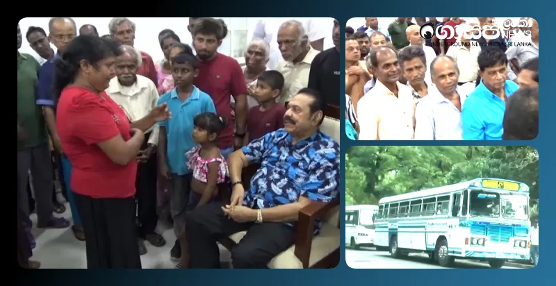 A program to bring people by bus to see Mahinda at his home