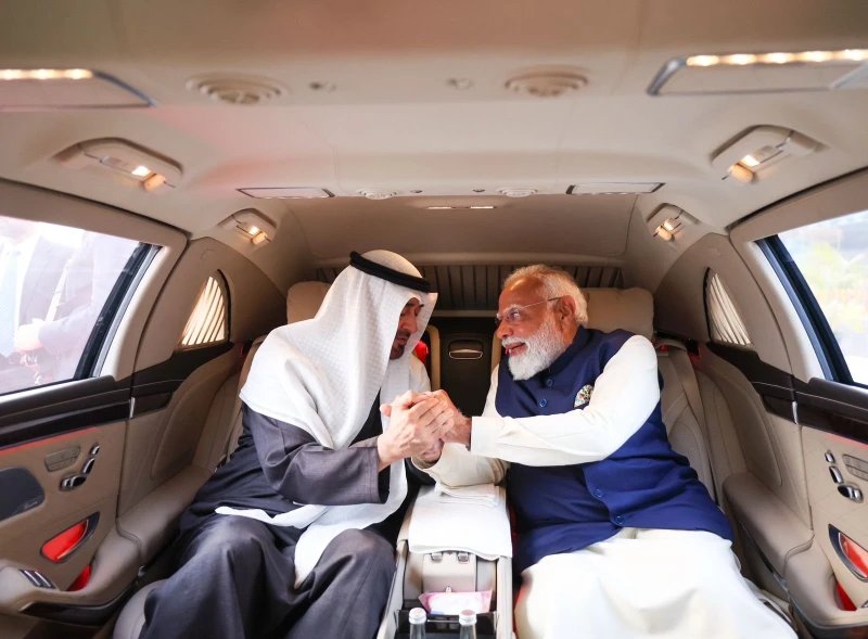 a-short-105-minute-official-visit-to-india-to-meet-uae-president-modi