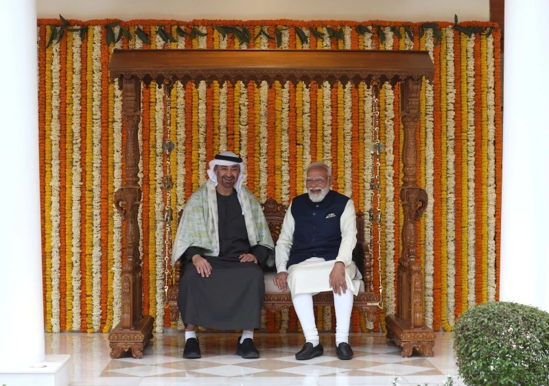 a-short-105-minute-official-visit-to-india-to-meet-uae-president-modi