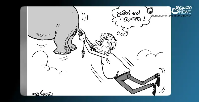 ranil-hangs-on-the-elephants-back-monday-cartoon