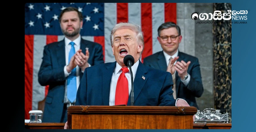 the-american-media-points-out-that-trump-kept-his-hand-in-his-speech-celebrating-the-one-year-anniversary-of-his-term-in-office