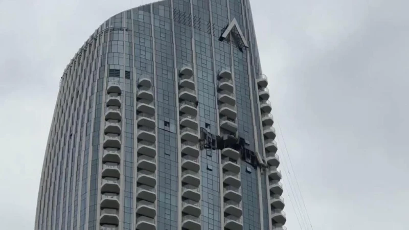 a-hole-in-the-dubai-marina-tower-due-to-a-drone-attack