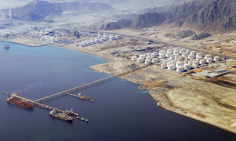 a-fire-in-the-oil-industry-zone-of-the-uae-port-of-fujairah-after-a-drone-attack