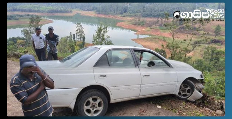 while-completing-sri-pada-vandana-a-car-fell-into-a-15-feet-cliff