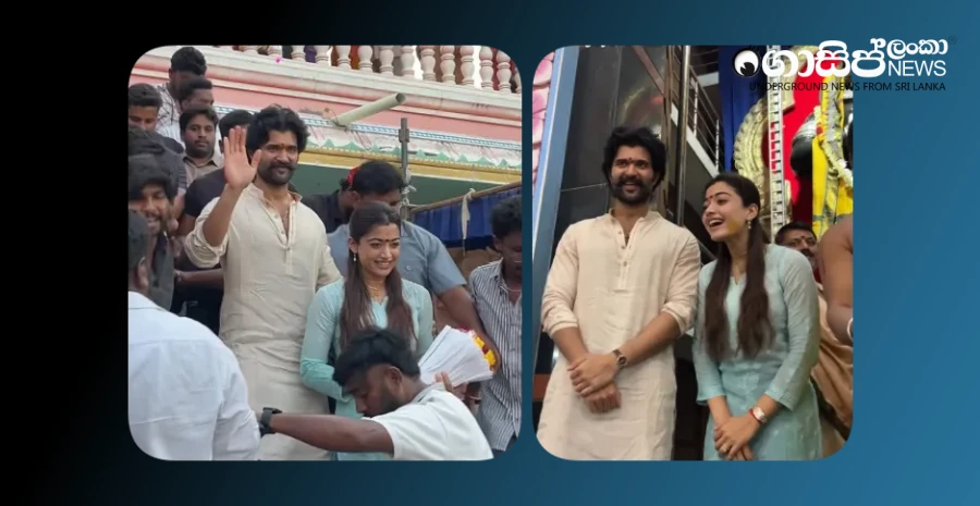 newly-married-rashmika-mandana-with-her-husband-is-destitute-at-the-hanuma-temple