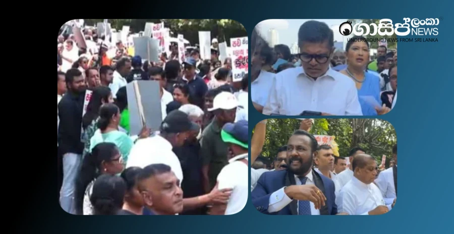 a-protest-against-minister-kumar-jayakodi-at-polduwa-junction