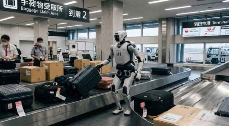 robot-assistance-to-lift-bags-at-the-airport-in-tokyo-japan