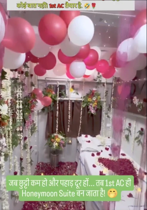 disciplinary-action-against-those-who-organized-an-indian-train-for-honeymoon
