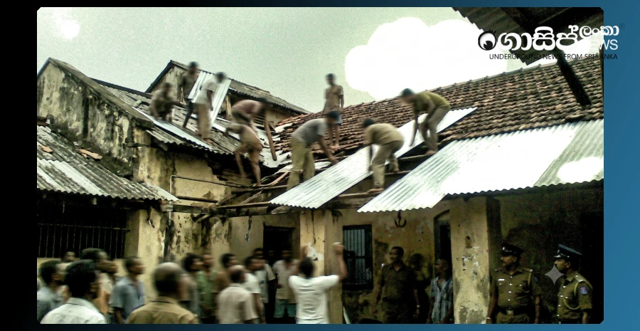 after-rioting-in-kuruwita-prison-inmates-repair-the-roof-themselves