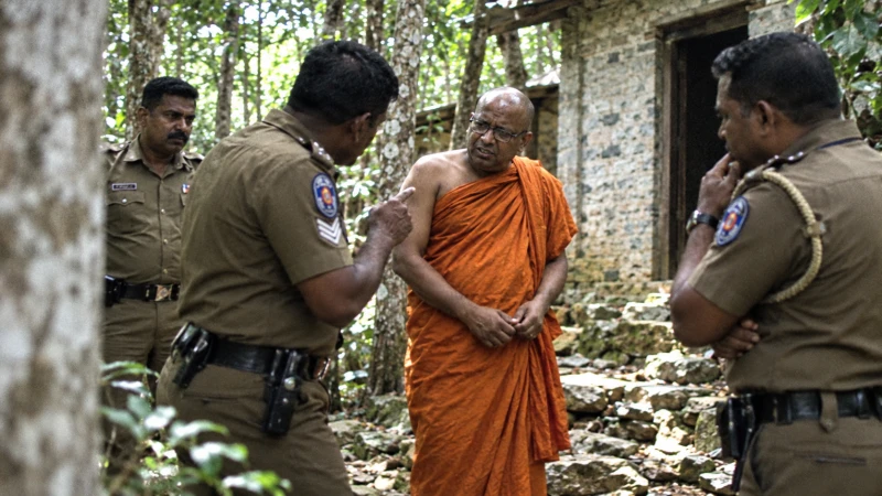 gnanasara-thero-who-had-changed-vehicles-and-gone-into-hiding-in-the-forest-had-changed-his-sim-and-was-hiding-in-another-bed