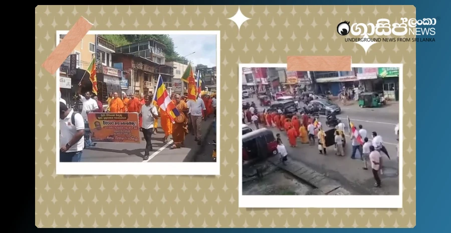 68-people-attend-political-march-for-gnanasara-thero-on-first-day