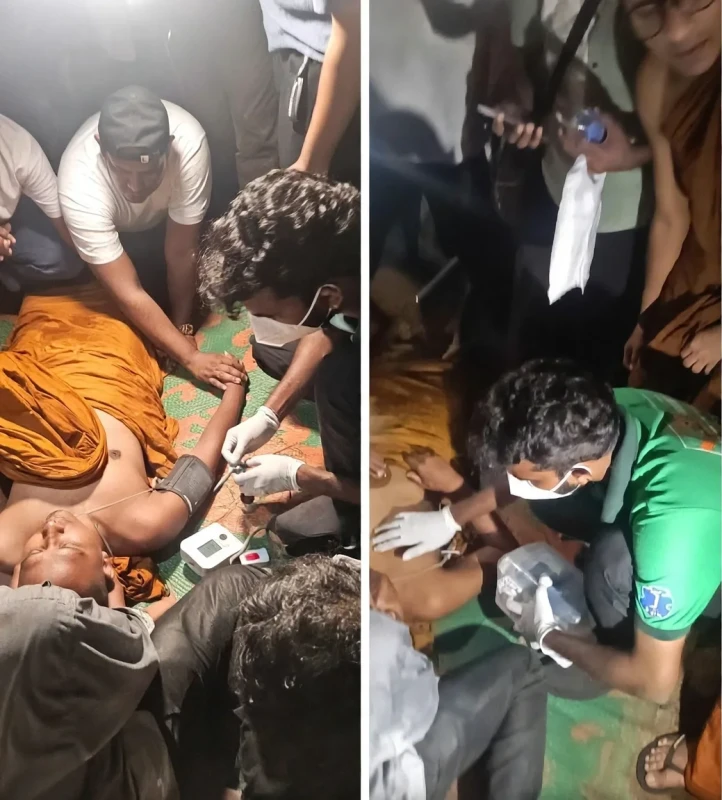 the-police-beat-up-venerable-kassapa-and-took-him-to-the-hospital